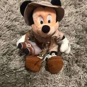 Safari Mickey Mouse Plush with Binoculars Walt Disney World Theme Park
